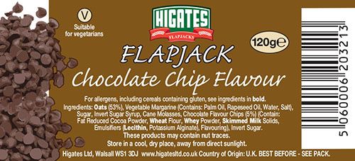 Chocolate Flavour Chips flapjacks